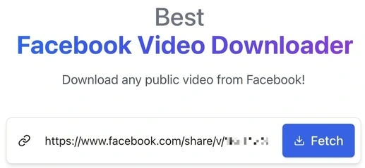 Paste url and click Fetch