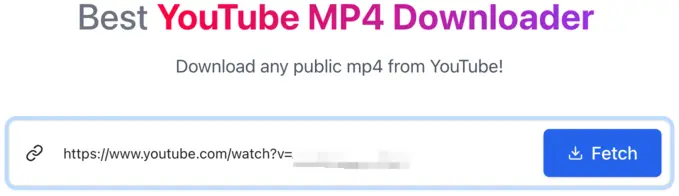 Paste url and click Fetch