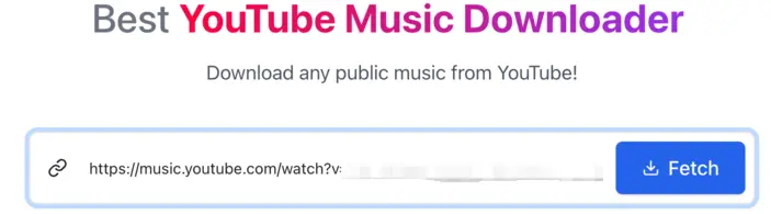 Paste url and click Fetch