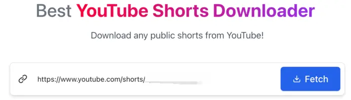 Paste url and click Fetch