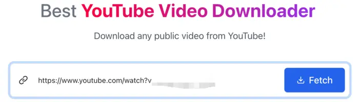 Paste url and click Fetch